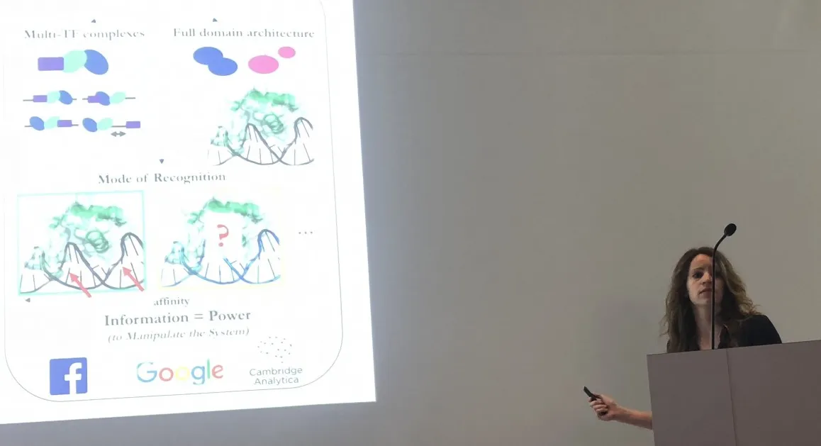 Dr. Kribelbauer presenting her talk