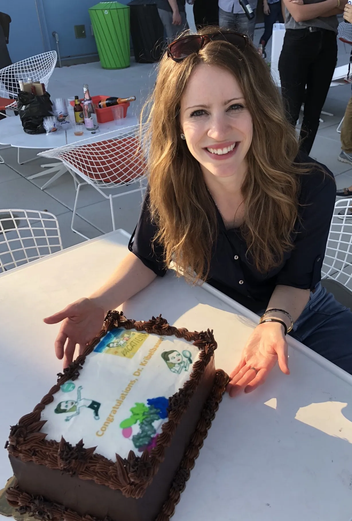 Judith and her PhD cake