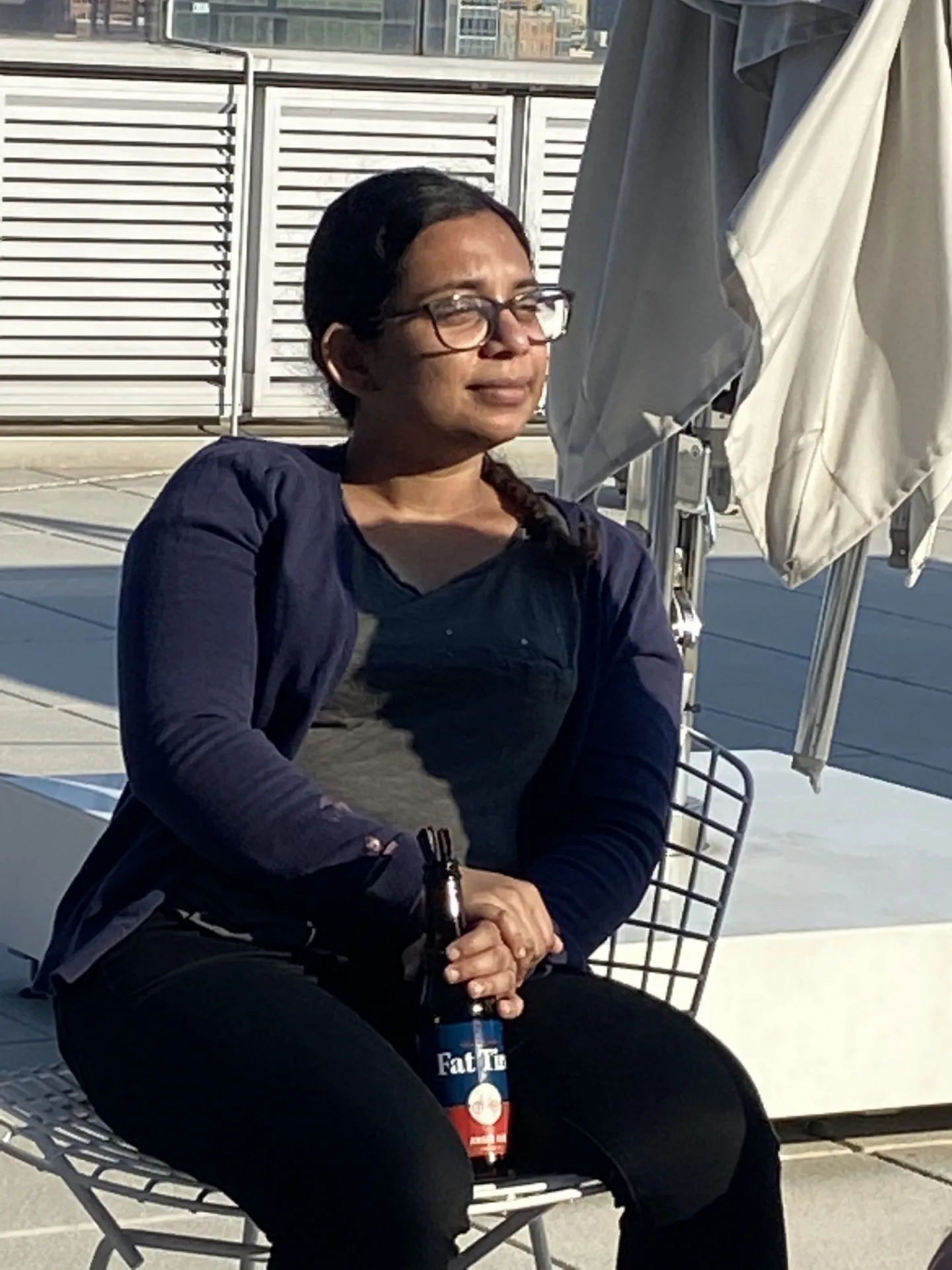 Nadeera enjoying our terrace